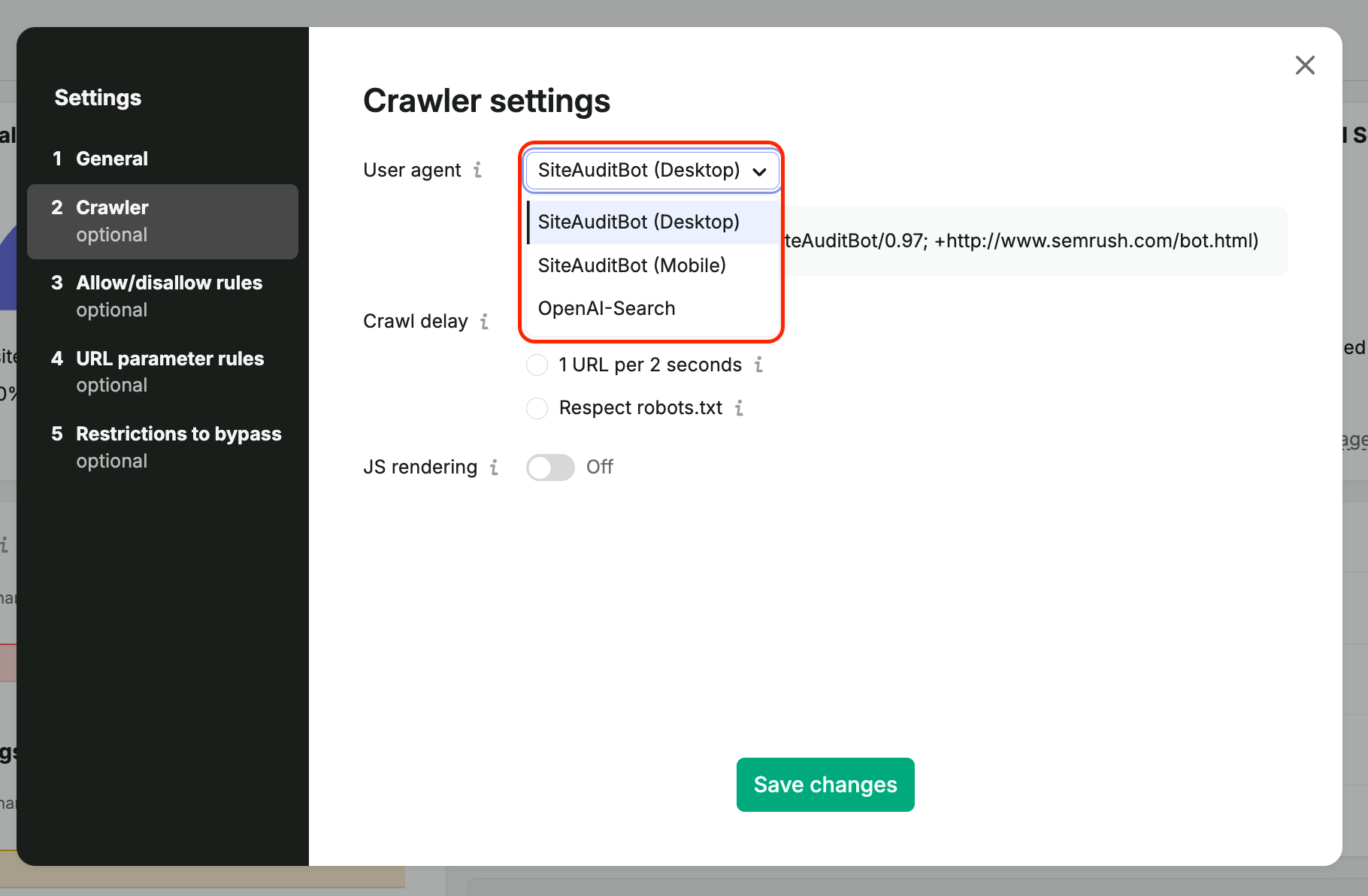 Configuring Site Audit image 5